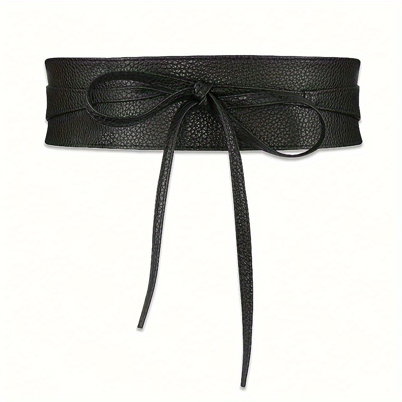 Image of 1pc Women's Waist Belt, New Wide Belt Fashion Versatile Easy Waist Accessory For Dress Suit Shirt Decor Coat Scarf Bow Sweater Tie