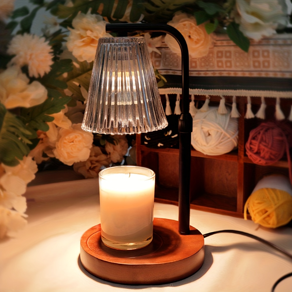 

1pc Festive Metal Candle Warmer Lamp With Timer, Dimmable Adjustable Height, 110v-240v Us Plug, For Christmas, Halloween, Easter, Hanukkah, Thanksgiving - Home Decor Wax Melts & Jar Candles Warmer