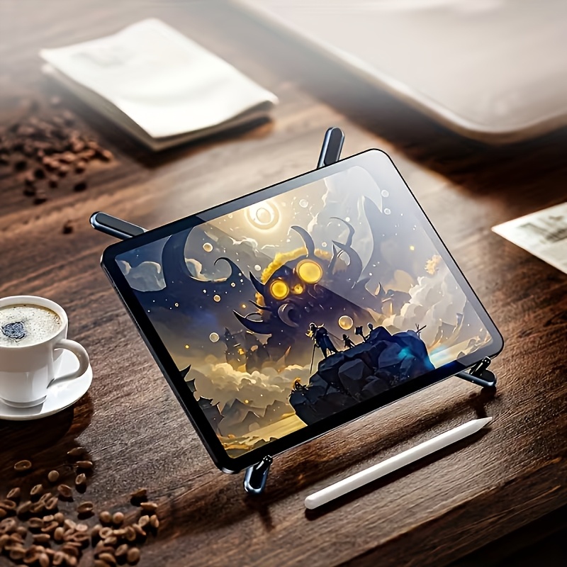 support téléphone portable et ordinateur portable avec base magnétique et réglage de    , adapté pour ipad et téléphone portable magnétique, support de téléphone multifonctionnel de bureau portable pour téléphone portable, tablette et ordinateur portable Détails du produit 7