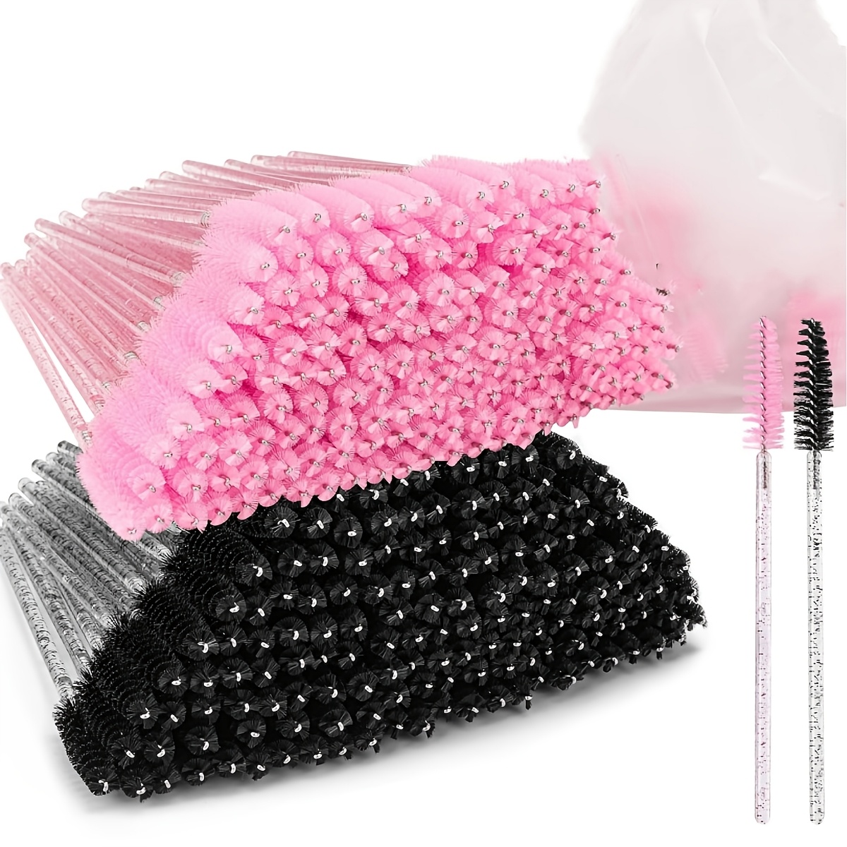 

50//300pcs Disposable Eyelash Mascara Brushes, Unscented, No Battery Needed, Electricity-free Eye Lash Extension & Eyebrow Makeup Tool