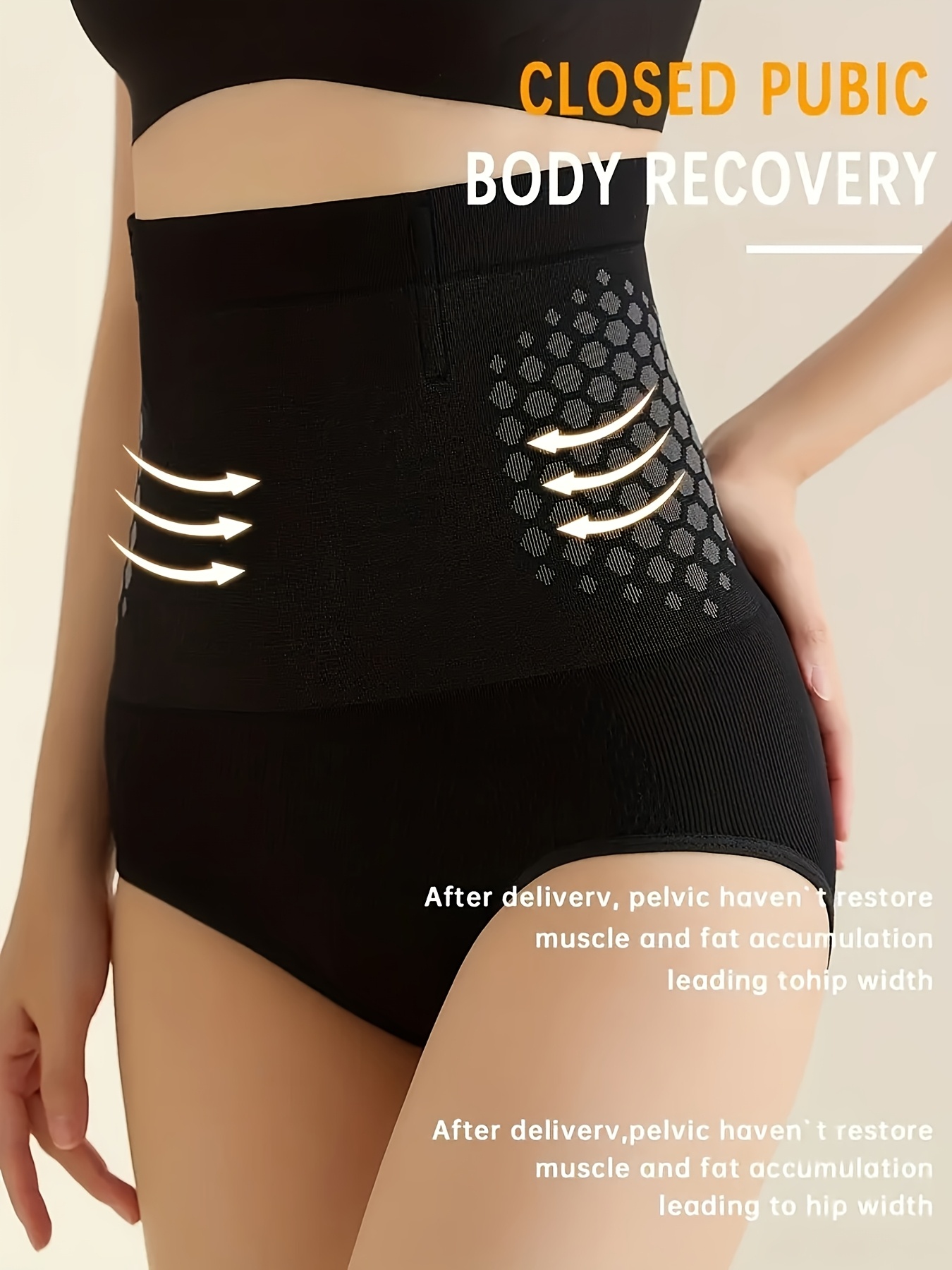 High-Waisted Tummy Control Shapewear Shorts for Women, Geometric-Patterned Polyamide 90% Spandex 10% Knit Fabric, No Padding, High Support, Pull-On Design, Butt Lifting, Belly Slimming Body Shaper Panties