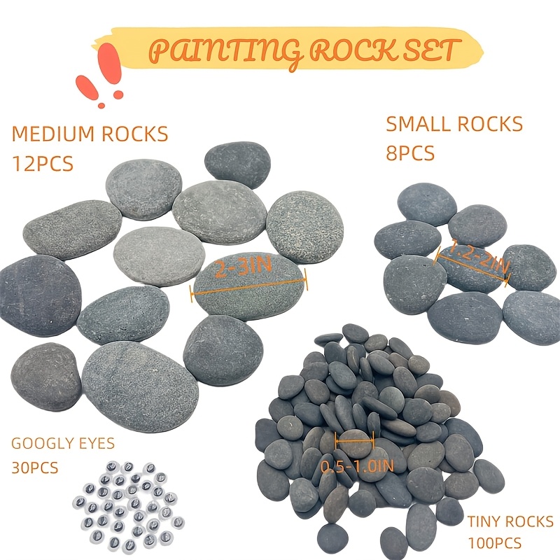 Lifetop 100 PCS Rocks Bulk For Painting, Natural River DIY Rocks Flat & Smooth Kindness Rocks For Crafts, Decoration, Small Rocks For