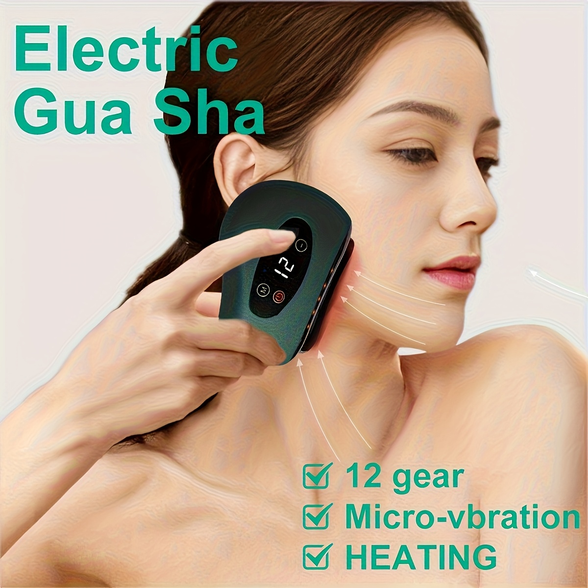 NIJ 12 Adjustable USB Charging Home Portable Beauty Electric Scraping Board