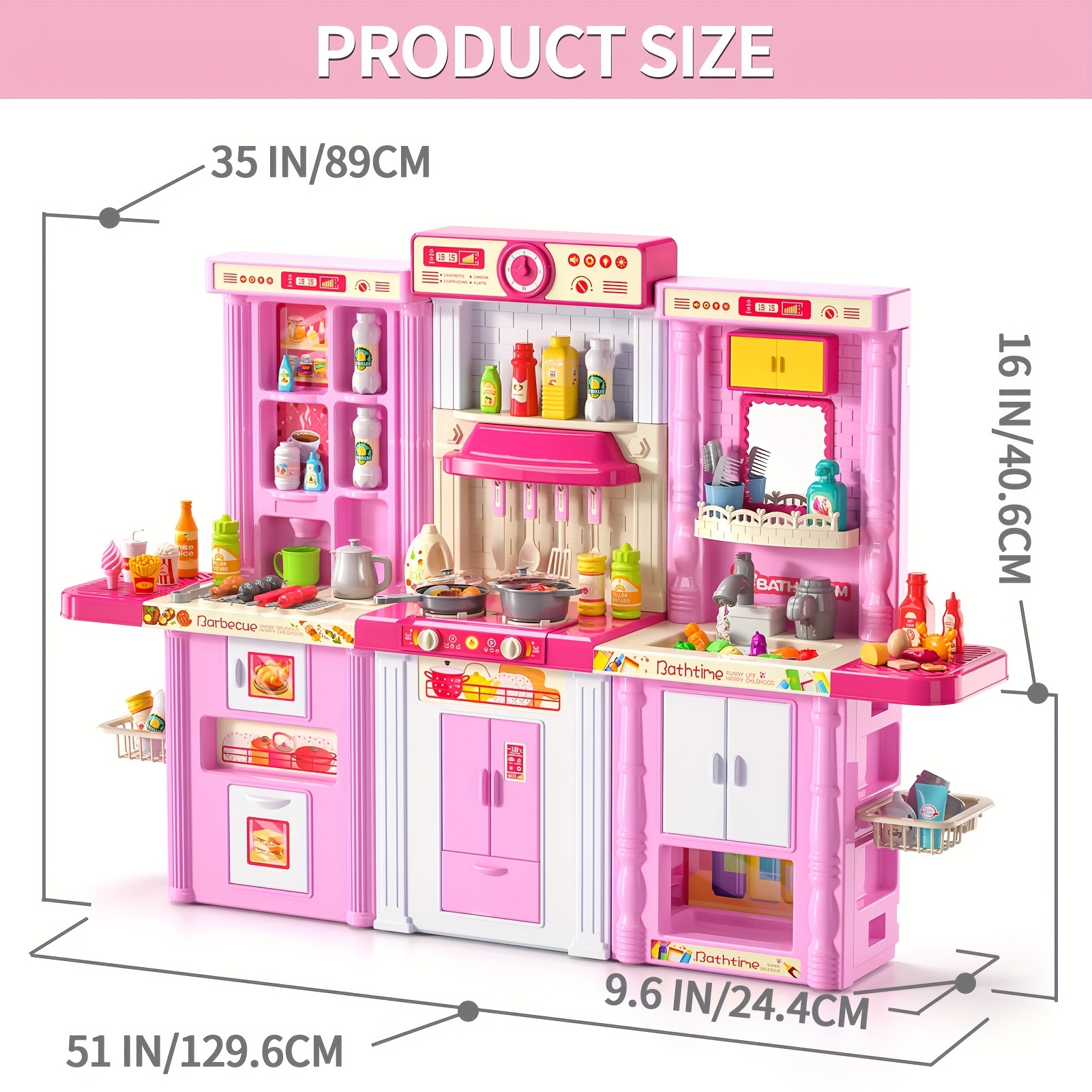 Play Kitchen Toys for Toddler Kids Play Kitchen Set Toy Kitchen Accessories for Pretend Play Kids Kitchen Playset Toys Christmas Halloween Gift