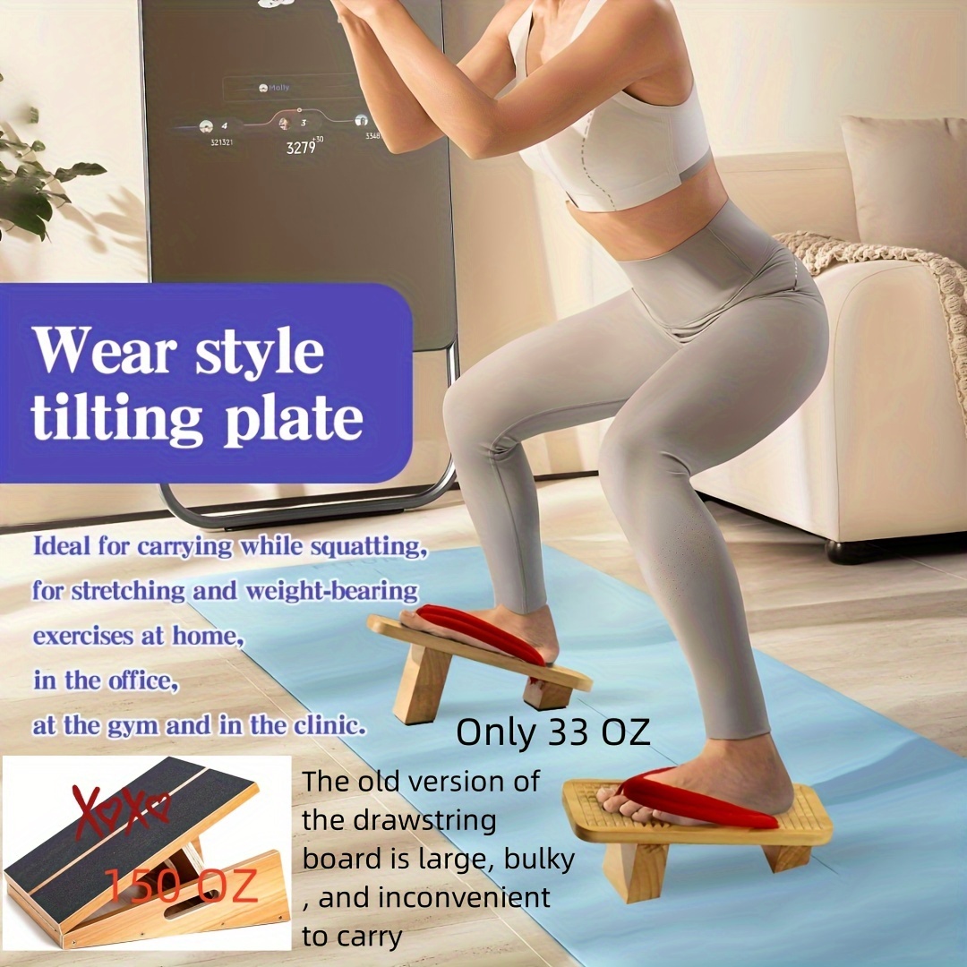portable wooden calf stretch tilt board squat calf Temu New Zealand