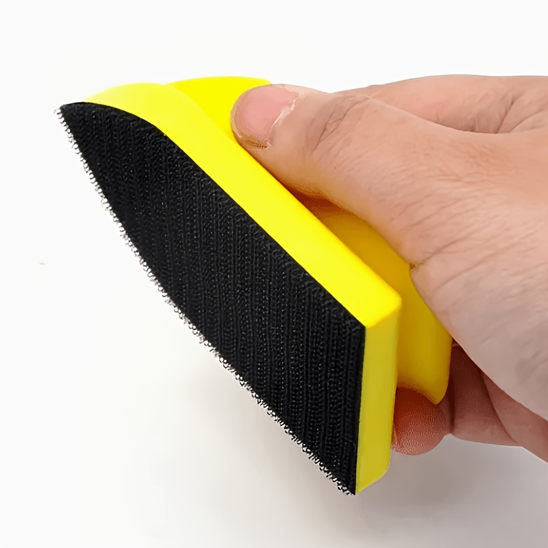 TEMU Bloc de ponçage avec sangle auto-agrippante, 120*55mm, adapté au ponçage manuel avec disques à poncer
