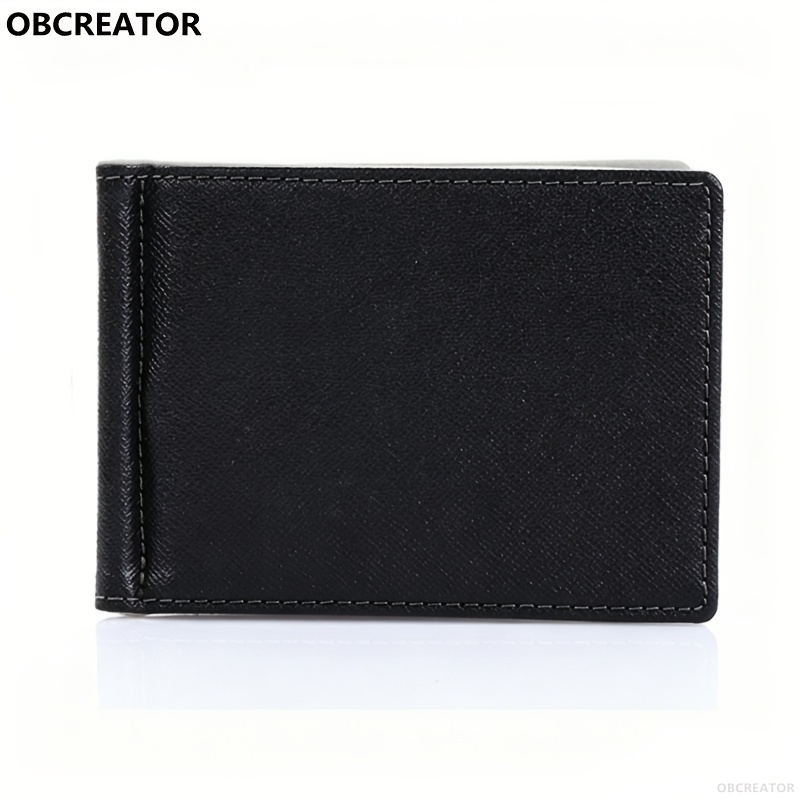 TEMU Obcreator Men's Wallet Minimalist Pu Wallet, Men's Front Pocket Bifold Wallets With Money Clip, Slim Thin Card Holder, Gifts For Men, Father's