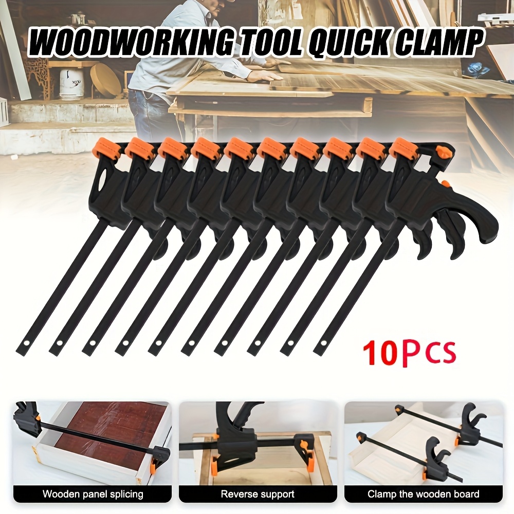 10pcs Quick-release F Clamps, 4-inch - Ideal For Enthusiasts And Hobbyists