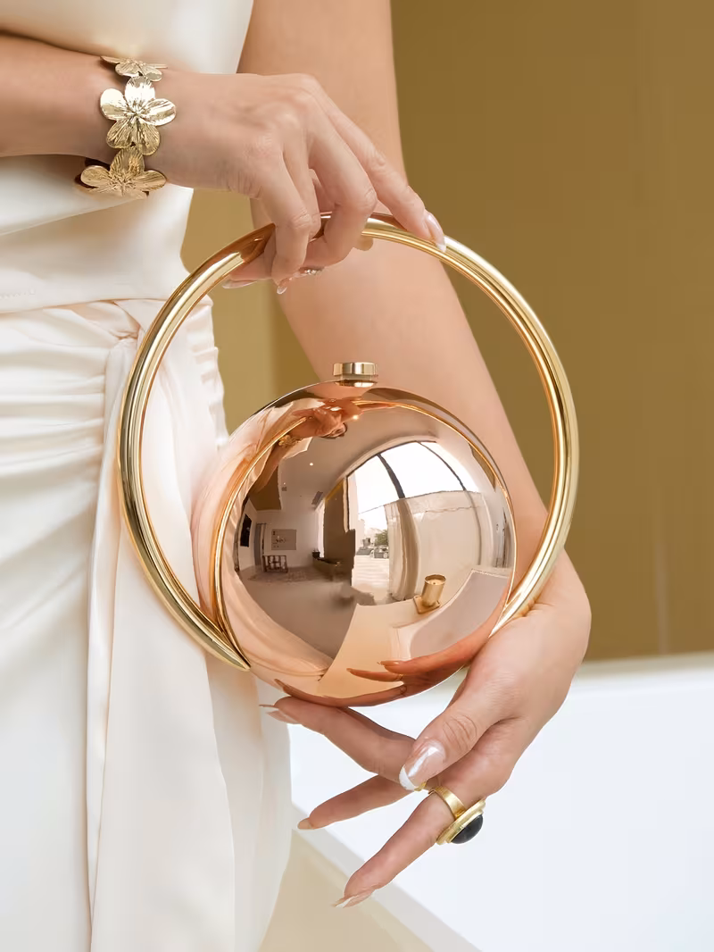 luxury womens banquet design solid color handheld bag with sparkling irregular for dinners and parties pairable with daily wear formal wear ball dresses birthday dresses Product details 11