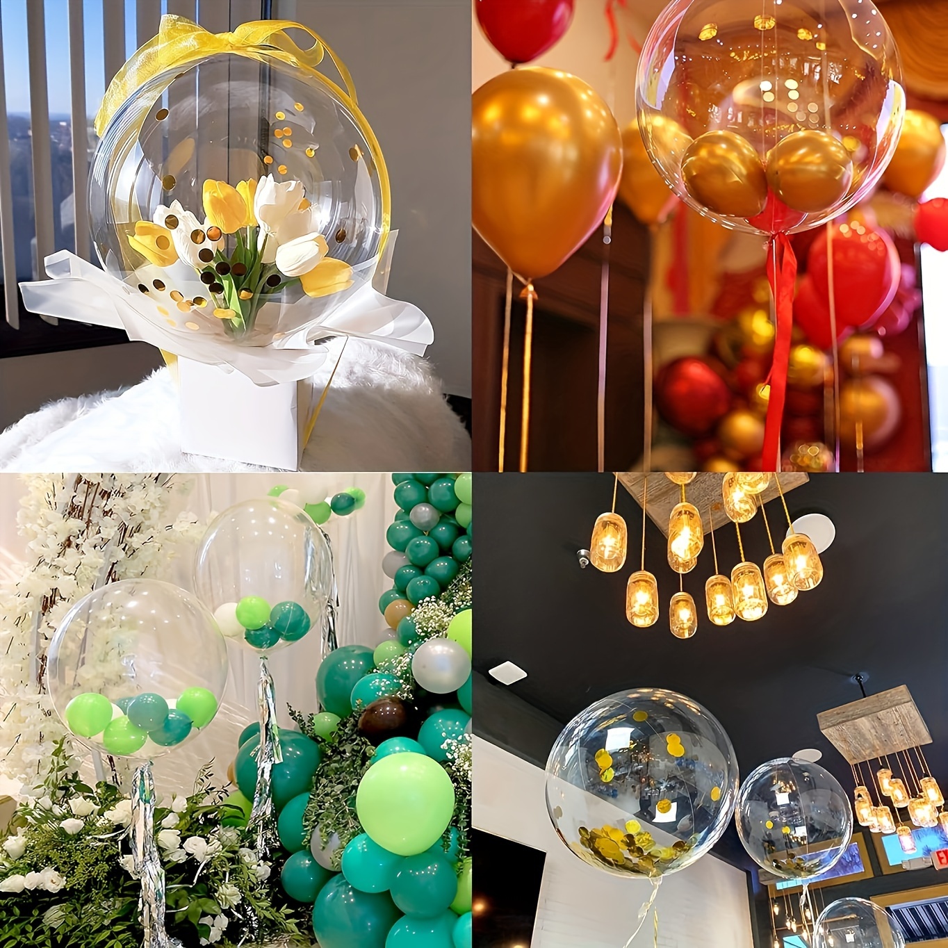 

20pcs 24in Balloons Clear Foam Praty Clean Balloons Balloons For Christmas Wedding Birthday Party Decorations, Holiday Parties Birthday Party Balloon Decorations