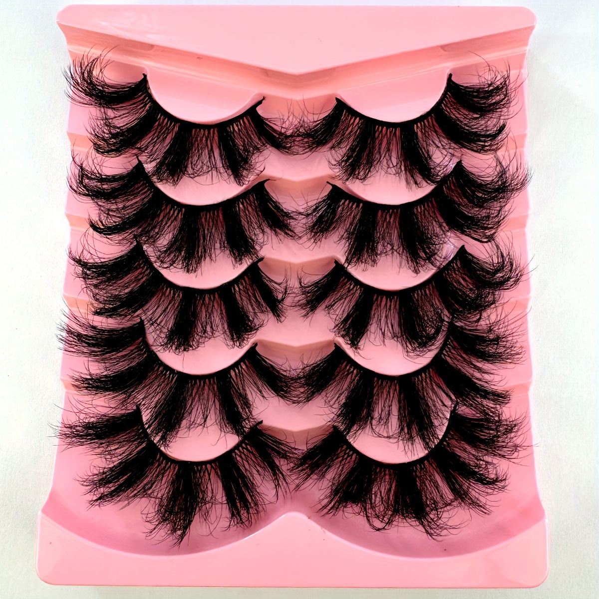Image of Amsdcn 5 Pairs Of Fluffy And Thick False Eyelashes, Super Fluffy And Thick, False Eyelashes Suitable For Parties And Daily Wear