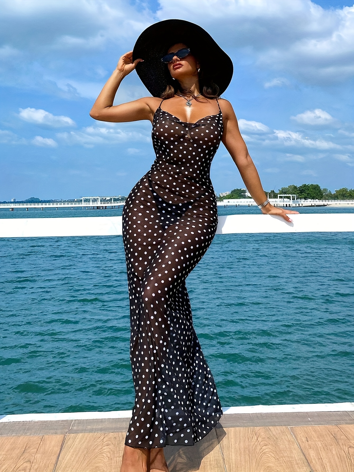 sheer wrap maxi beach cover dress spaghetti strap maxi