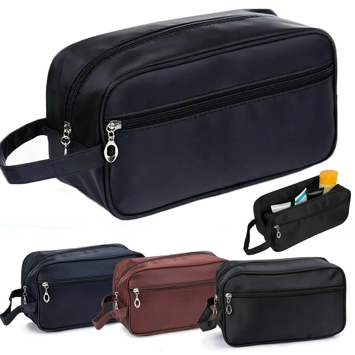 

Unisex Waterproof Toiletry Bag, Travel Organizer Cosmetic Pouch, Durable Wash Bag For Men And Women, Portable Makeup Case For Business Trips And Vacations