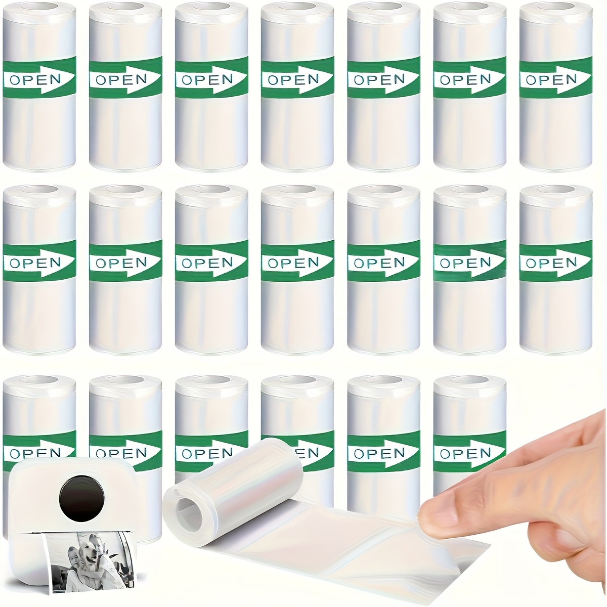 10 rolls of mini printer labels self   thermal paper stickers for wireless printing 57  compatible   makers receipt printers ideal for office organization inventory management