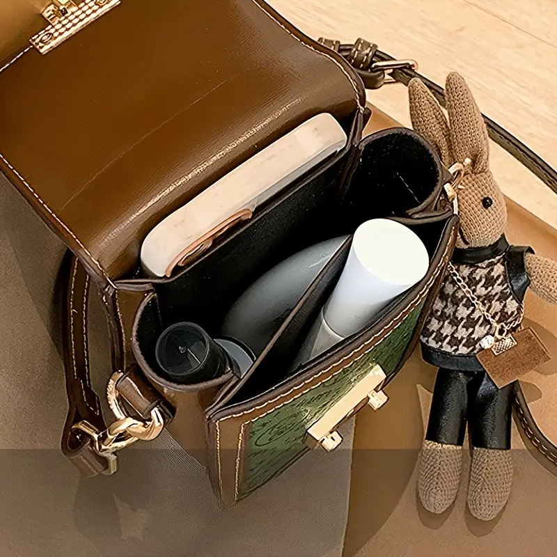 2025 summer new women s elegant animal print synthetic leather crossbody bag - adjustable shoulder strap, magnetic closure, compact phone purse for everyday & special occasions ( ), purse strap crossbody details 3
