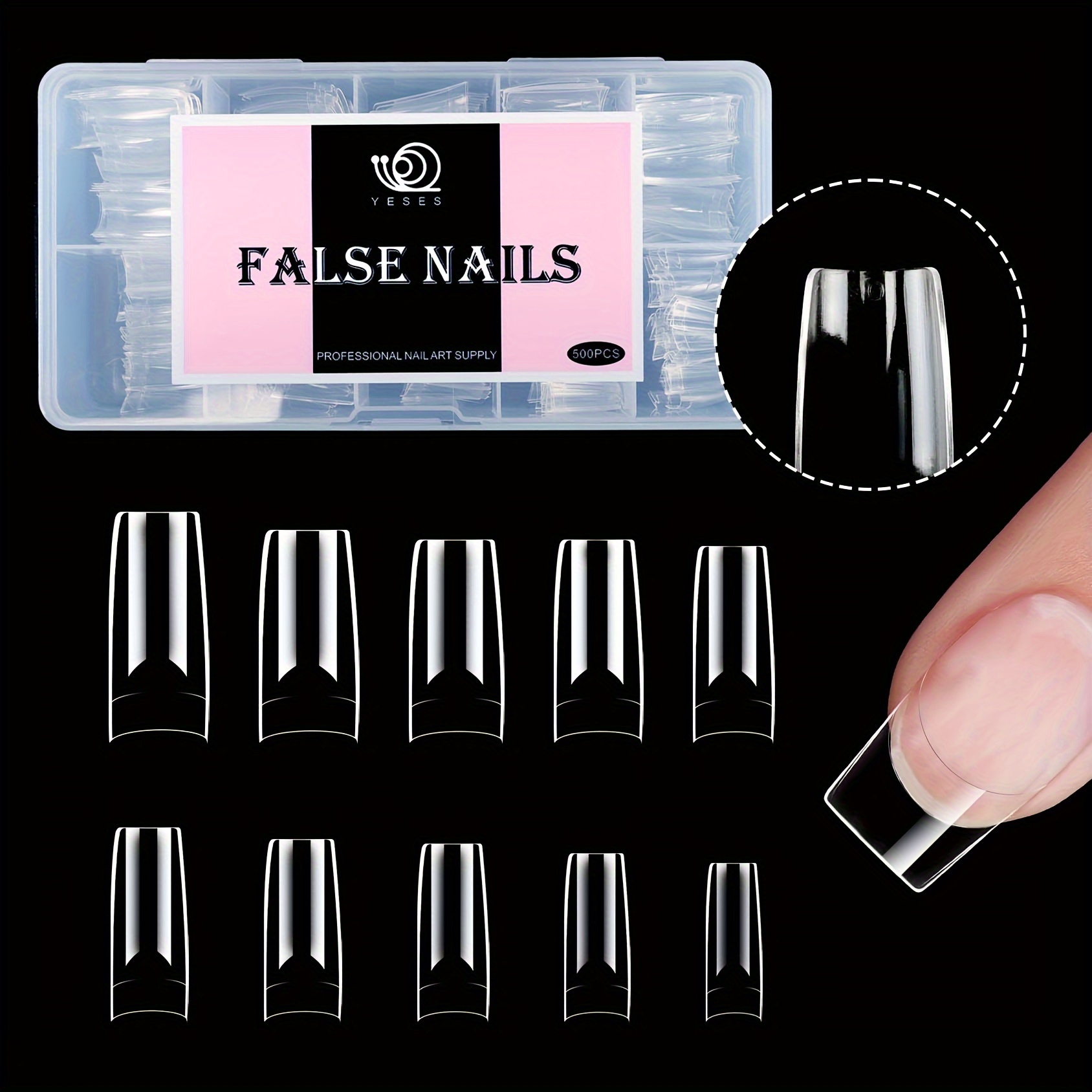 

288 Clear French Nail Patches, Home Salon Press Fake Nails, Diy Fake Nails