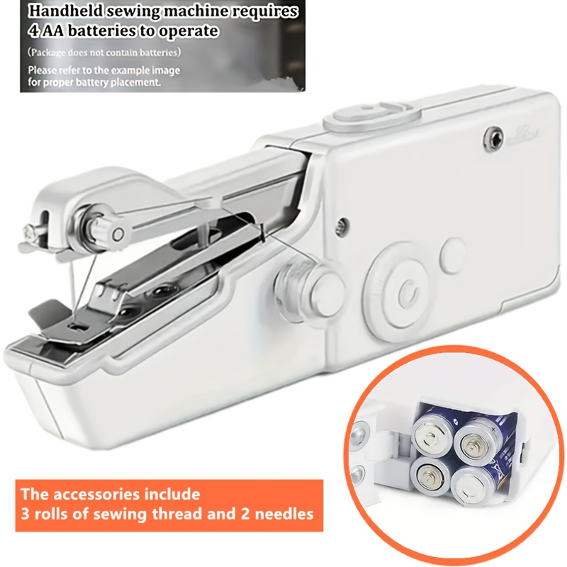 

Beginner Sewing Machine, Small Handheld Electric Sewing Machine For Household Use, Multifunctional And Portable Tailoring Tool, With Sewing Thread Included