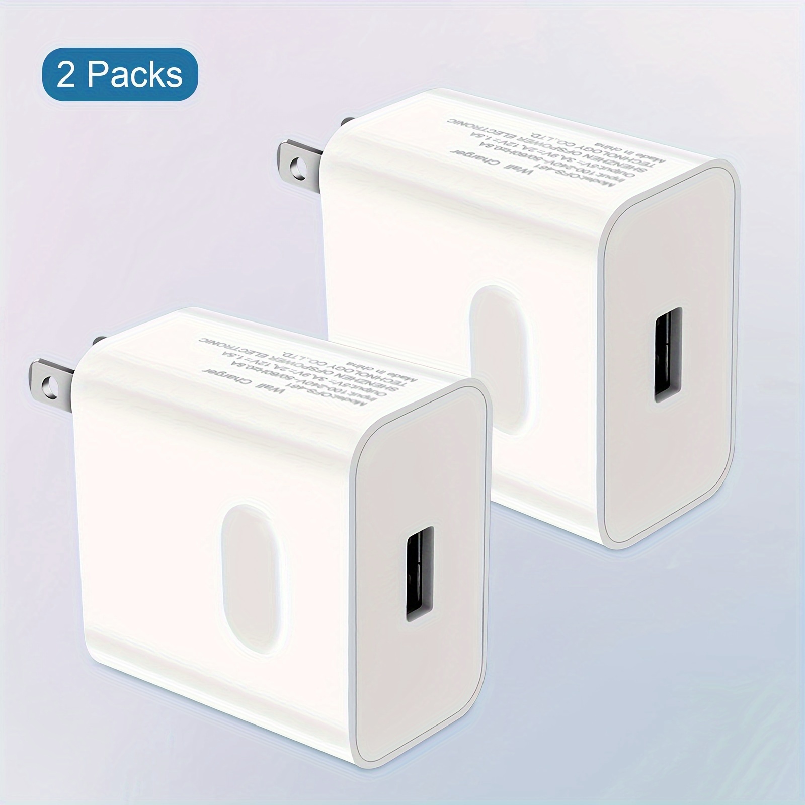 Cubo USB, bloque de carga rápida para iPhone, paquete de 3 unidades, caja  de carga de teléfono celular, enchufe de carga para iPhone 15 14 13 12 11 X
