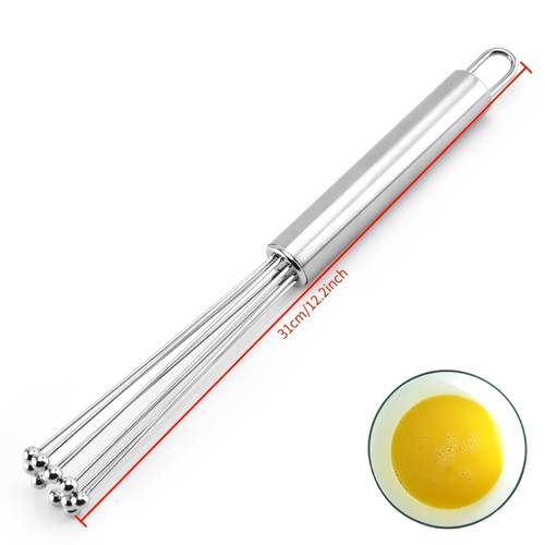 stainless steel ball whisk 23 5cm kitchen mixing tool for eggs protein powder