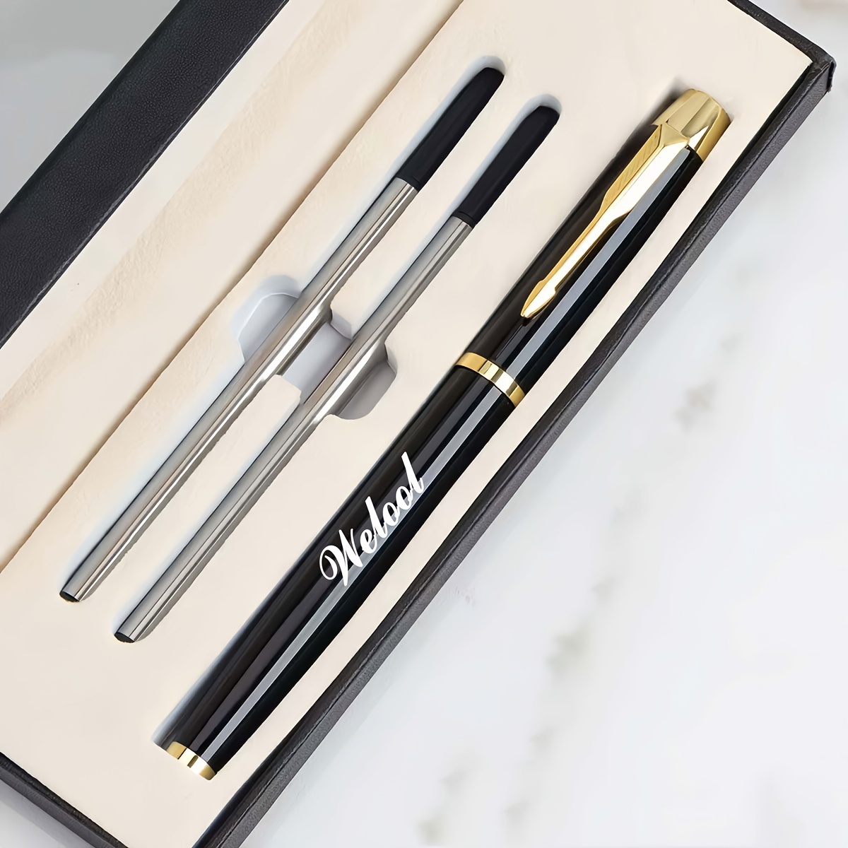 

Luxury Engraved Metal Ballpoint Pen Gift Set - Premium Refillable Business Gift For , Holidays And