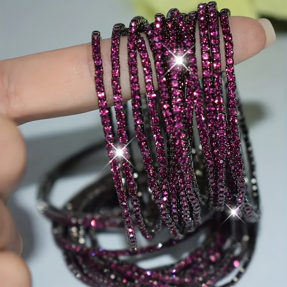 TEMU 10pcs Fashion Rhinestone Women's Bracelet