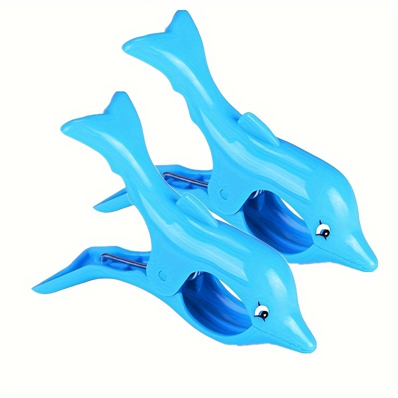 "poolside Essentials" Jumbo Flamingo & Parrot Beach Towel Clips - 2/4 Pack, Vibrant Colors, Durable Plastic, Perfect For Poolside Chairs & Patio Use, Clothes Pins