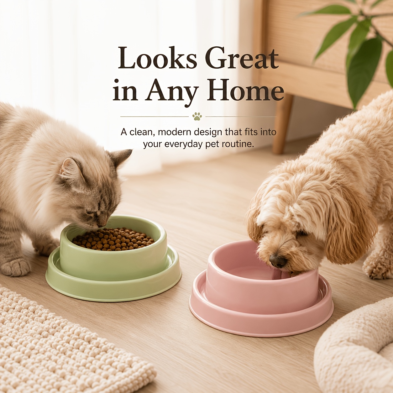 Anti-Spill Non-Slip Pet Bowl for Cats and Dogs