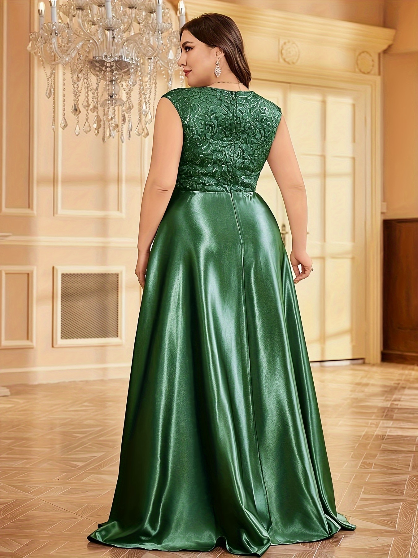 plus size elegant sequin evening dresses womens maxi prom Temu