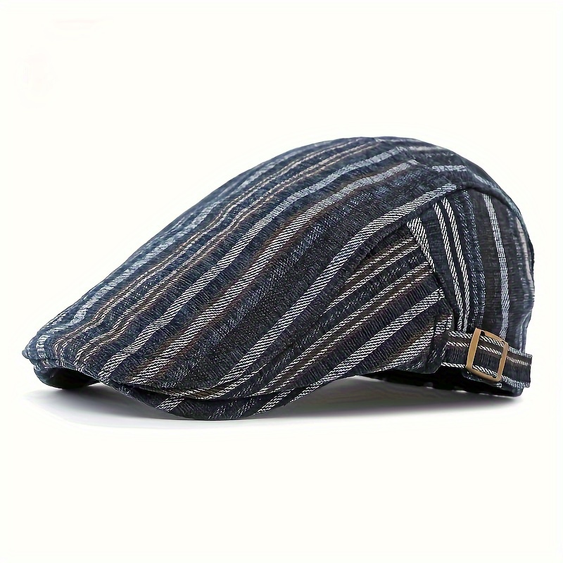 1pc Trendy Black Breathable Summer British Beret Cap For Men Women Golf, Ideal choice for Gifts