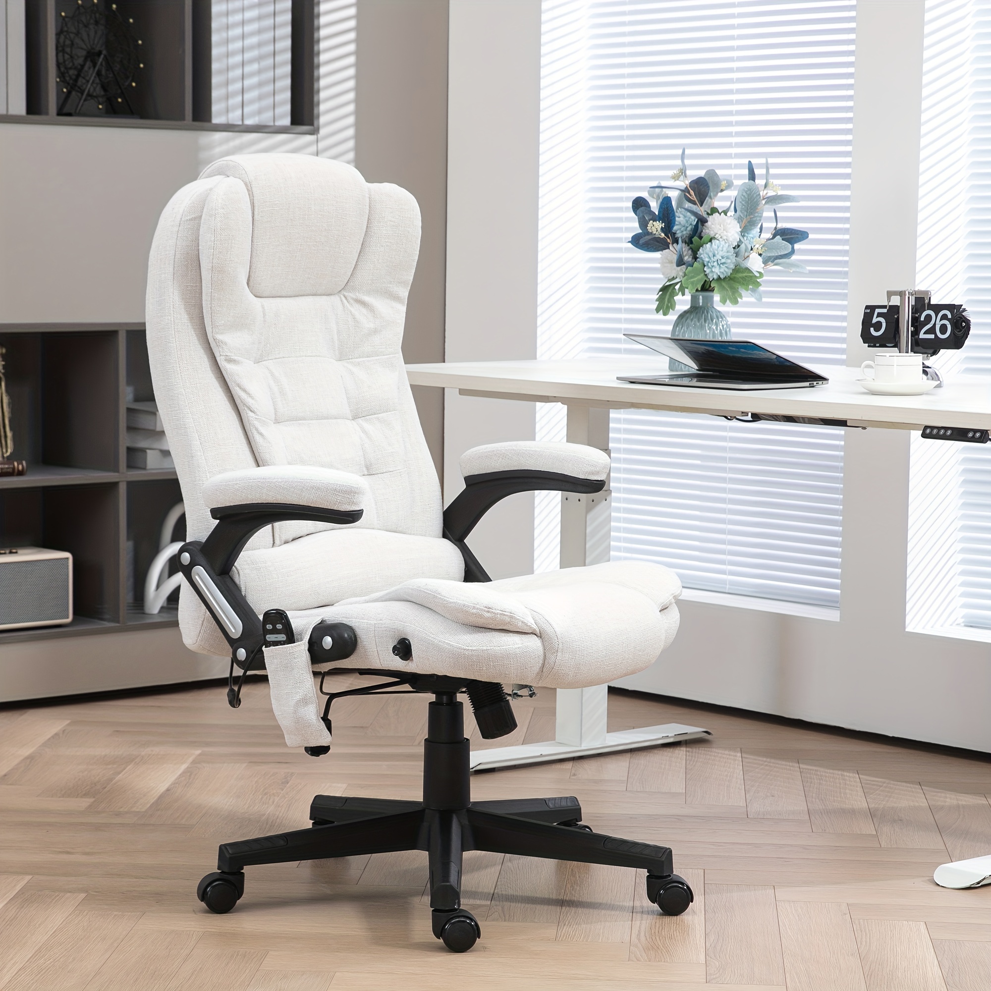 6 point vibrating massage office chair heat linen Temu