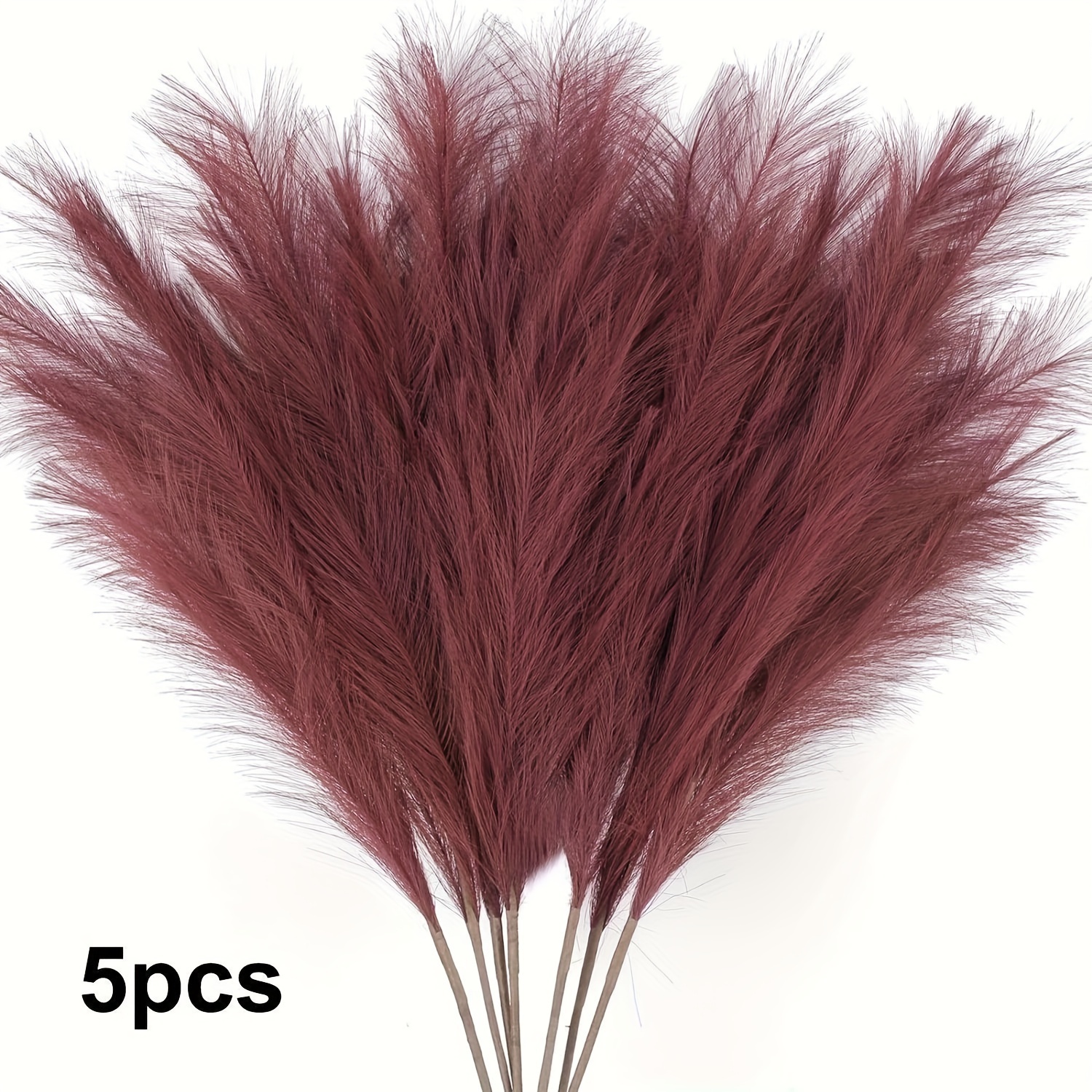 

5pcs Red - 15.75" , Fluffy For , Vase Fillers, For Weddings & Christmas, Christmas Decor