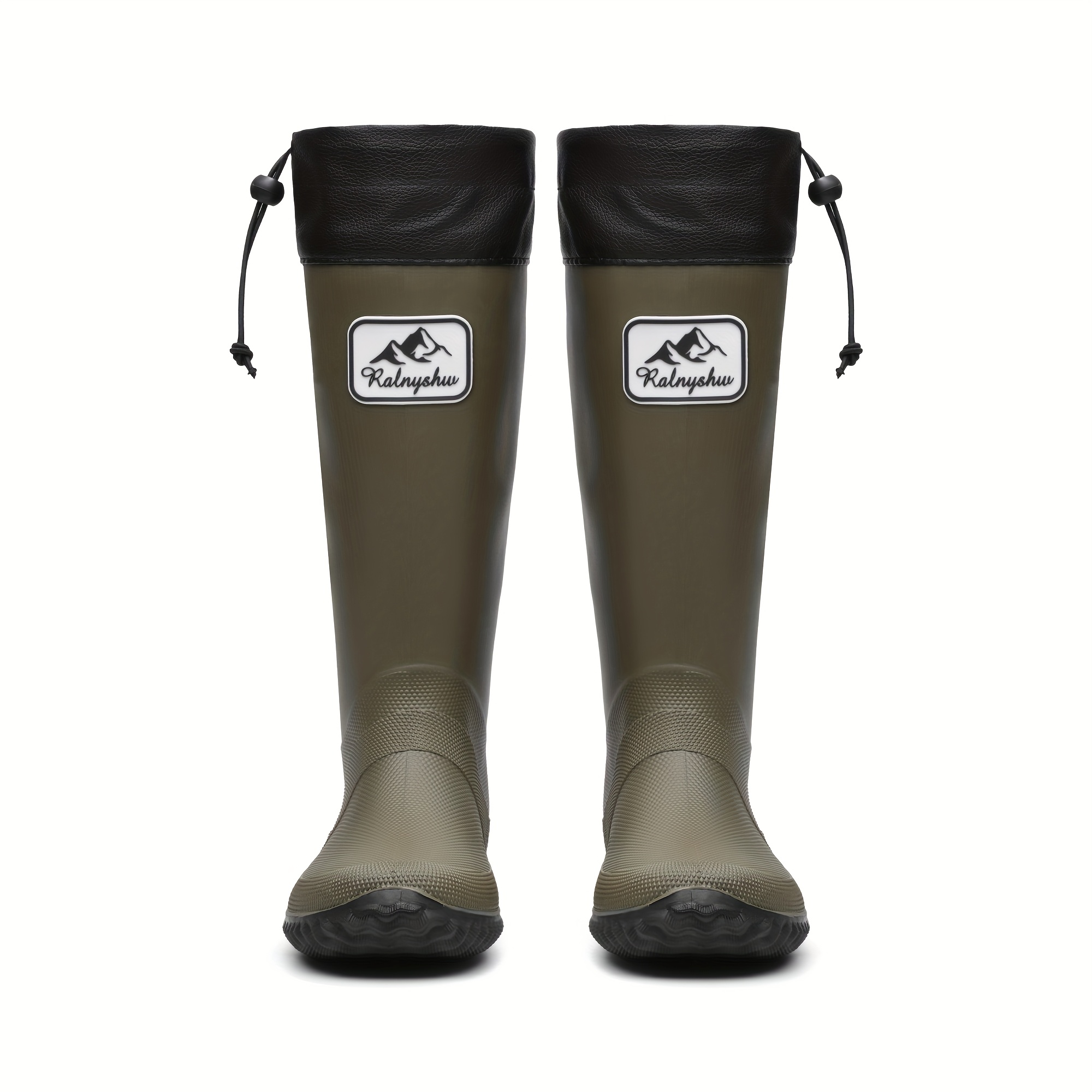 botas altas impermeables para hombre material pvc enrollable