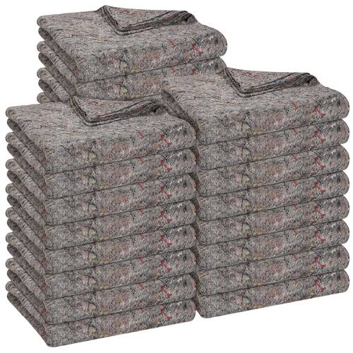 24pcs moving blankets bulk 39 x 71 inch soft high tensile strength cotton fiber professional packing moving storage blankets packing blankets storage blankets for moving