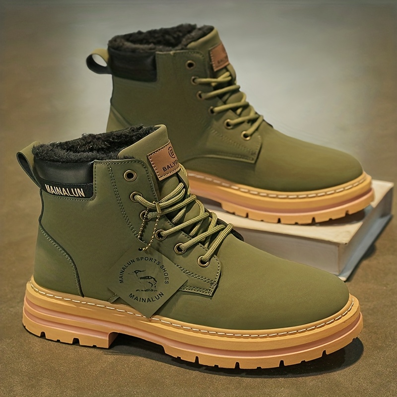 1 pair large size high   snow boots warm upper pvc sole heavy duty traction for   all terrain outdoor boots suitable for daily wear commuting and winter activities Product details 6