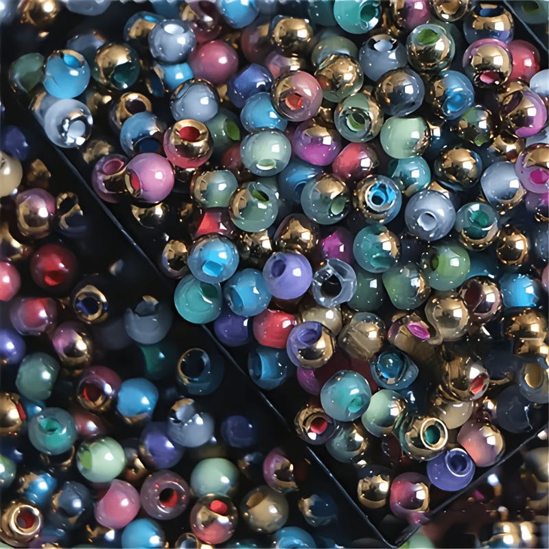 405pcs 4mm Colorful Artificial Glass Jade Beads for DIY