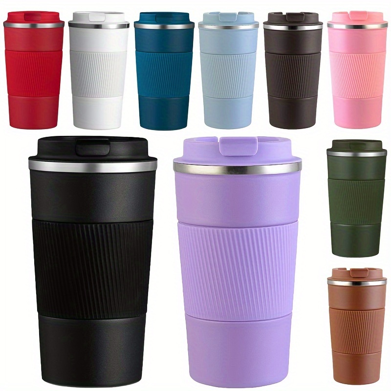 

1 tasse sous en inoxydable à double couche, tasse portable de 380 ml/510 ml adaptée au en air, aux , aux et au