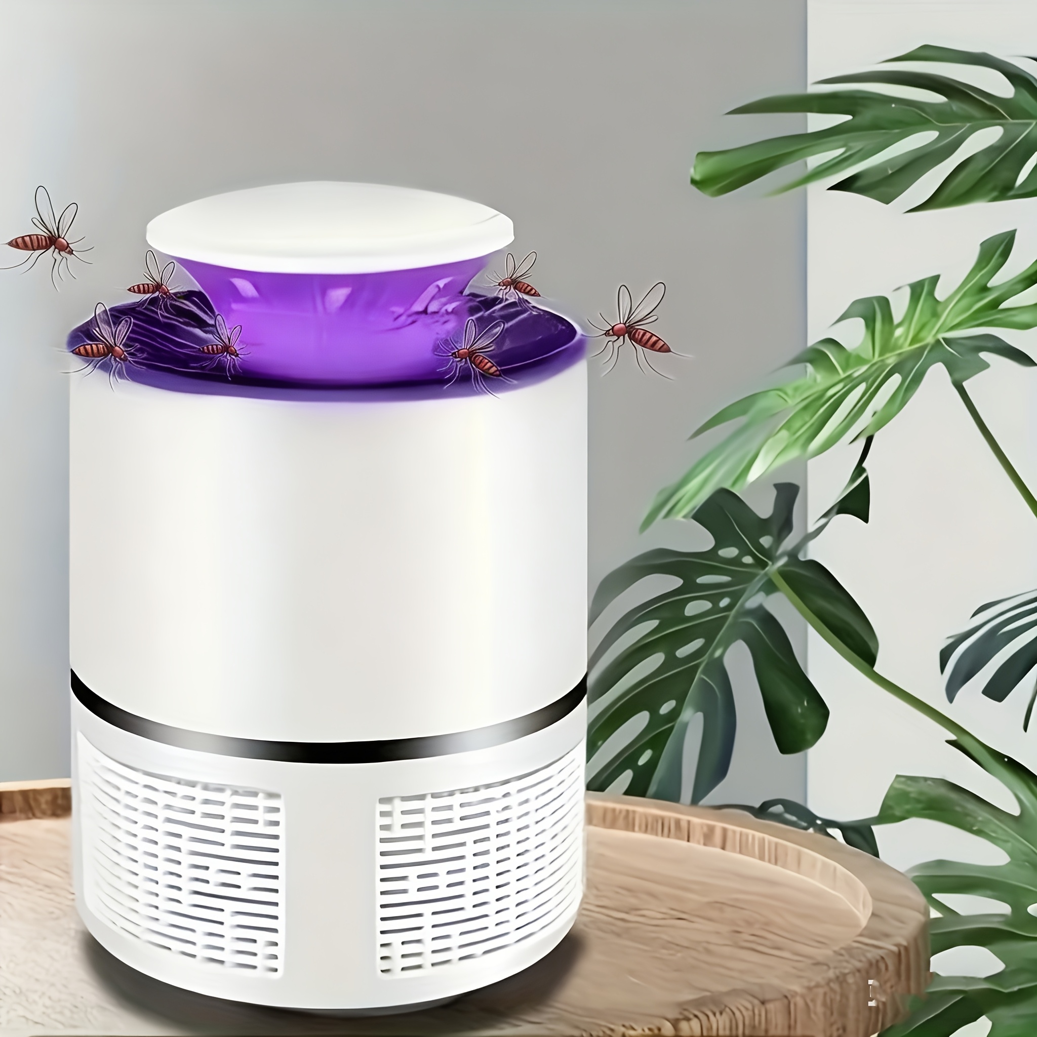 2pcs Desktop Fully Automatic Mosquito Killer – Insect Trap with Purple Flame Effect, Suitable for Bedroom, Living Room, Courtyard, Summer Essential Mosquito Repellent