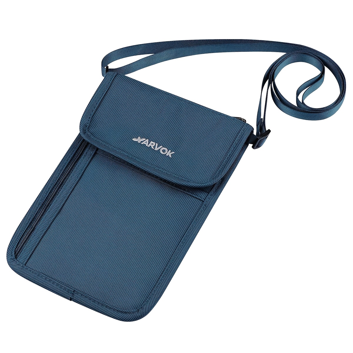 travel wallet neck wallet with rfid blocking protected passport holder pouch with adjustable neck strap for men women keep cash credit cards and travel documents safe