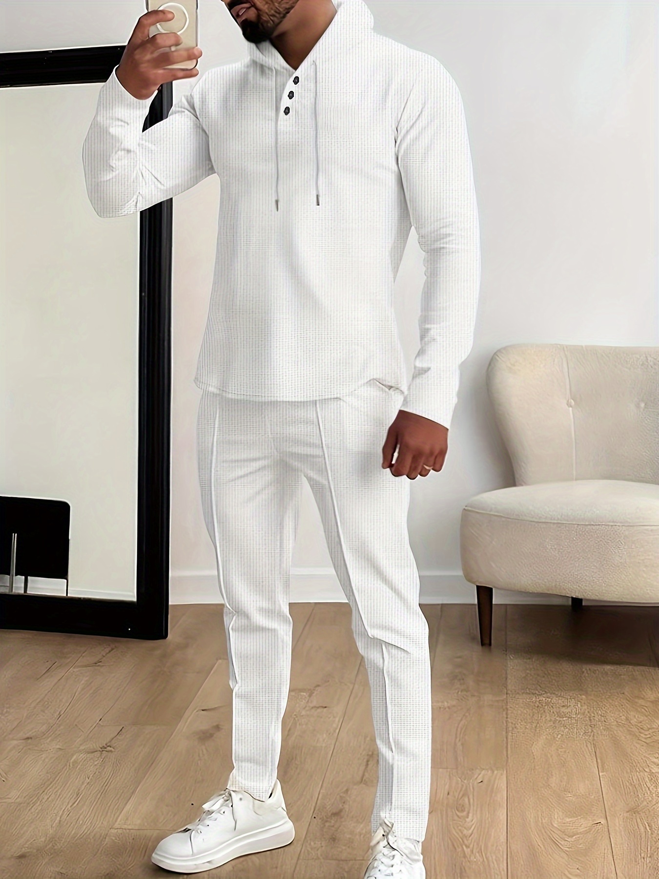 Men's Sports Suit Tracksuit with Zip Leisure Sports Set