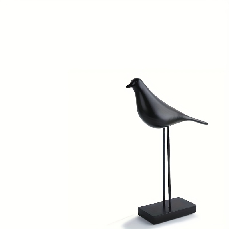 TEMU 1pc Modern Nordic Bird Ornament - Minimalist Resin Bird Decor With Delicate Wings & Realistic Beak, / Suitable For Easter, Christmas, Spring