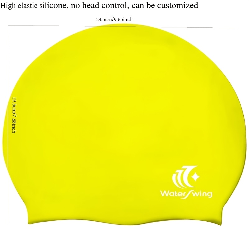 Solid Color Silicone Swim Cap for Adults