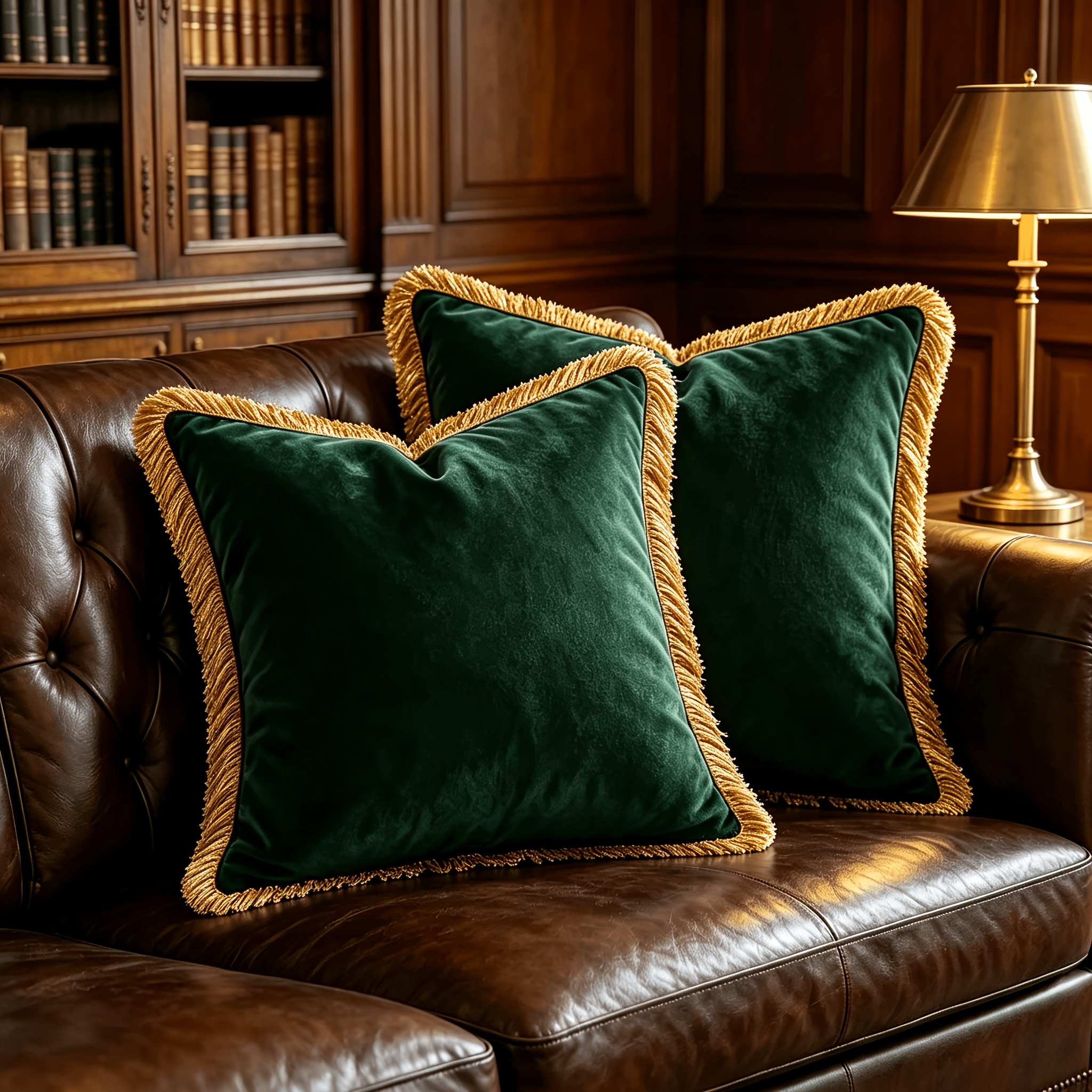 TEMU 2 fundas de almohada con borlas de terciopelo retro , lavables a máquina, sin relleno de almohada