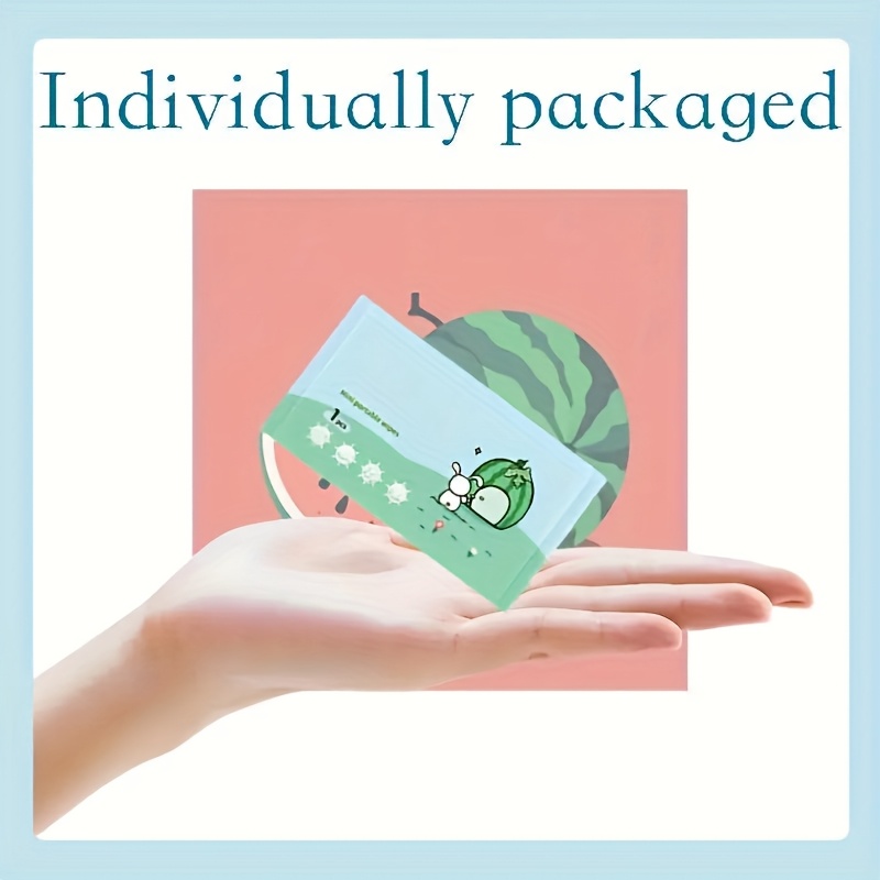 50pcs Wet Wipes Individually Packaged in Bags for Hand and Mouth Cleaning, Travel and Home Use
