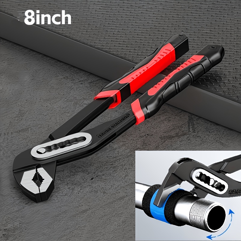 TEMU 8 Inches 1pc/3pcs Heavy-duty Water Pump Pliers Set Adjustable Wrench - Opening Multifunctional Clamp Tool Suitable For Plumbing, Car Repair,
