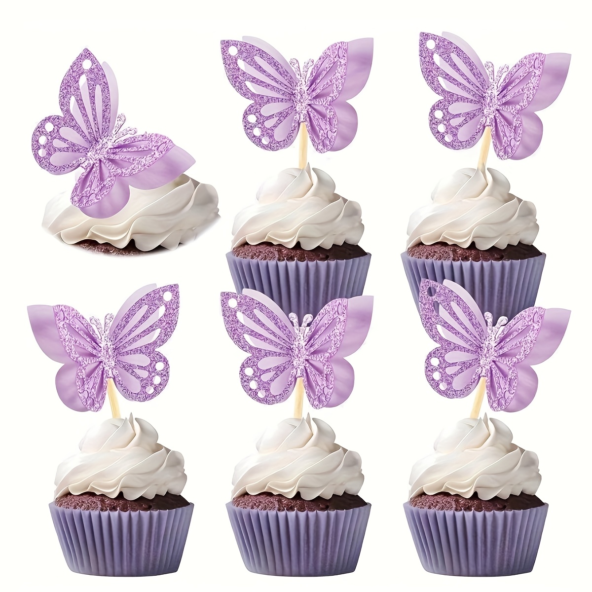 Schmetterling Kuchen Deko Set – 11-teilig, 3D-Papierschmetterlinge Für Torten & Cupcakes