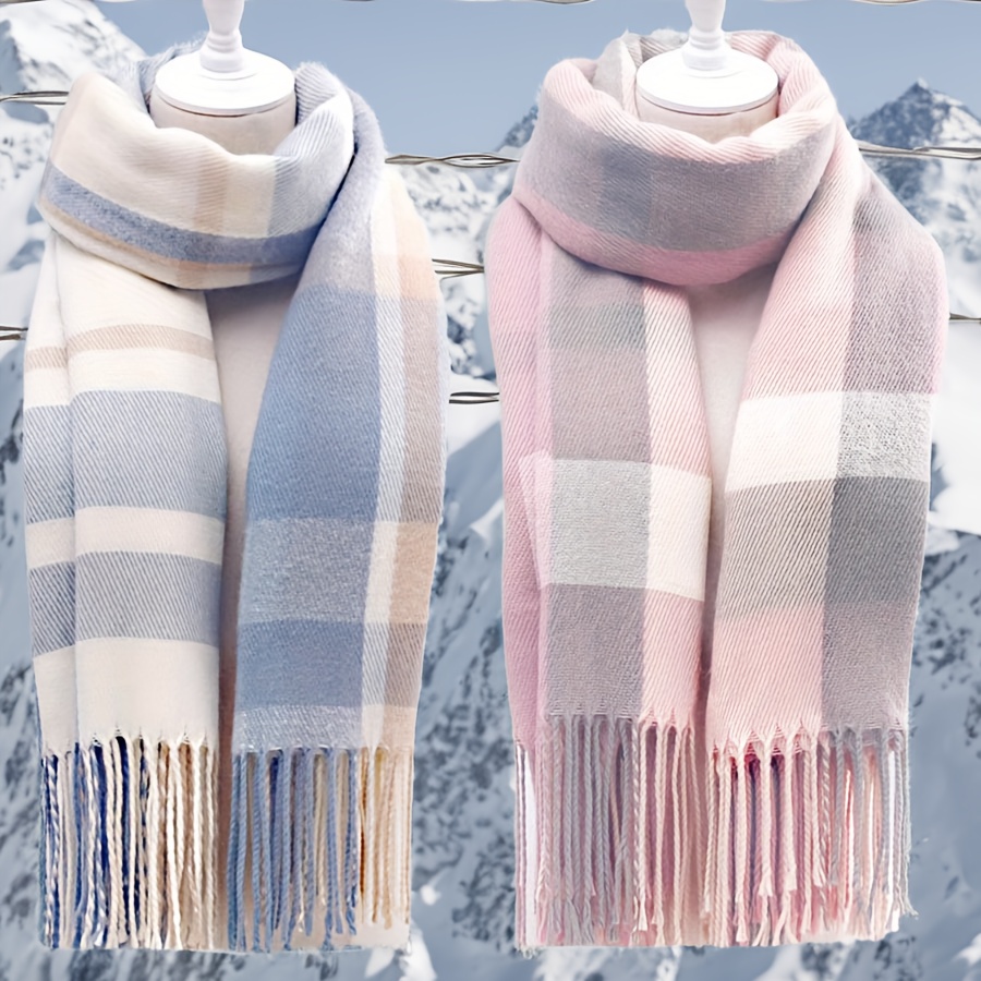 

1pc Women's New Autumn And Elegant Cashmere Scarf, Stylish And Warm Neck Wrap.