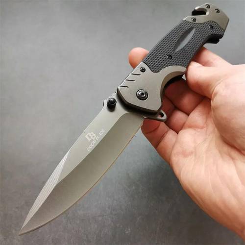 1pc survival pocket knife durable edc knife with clip serrated edge and function for camping