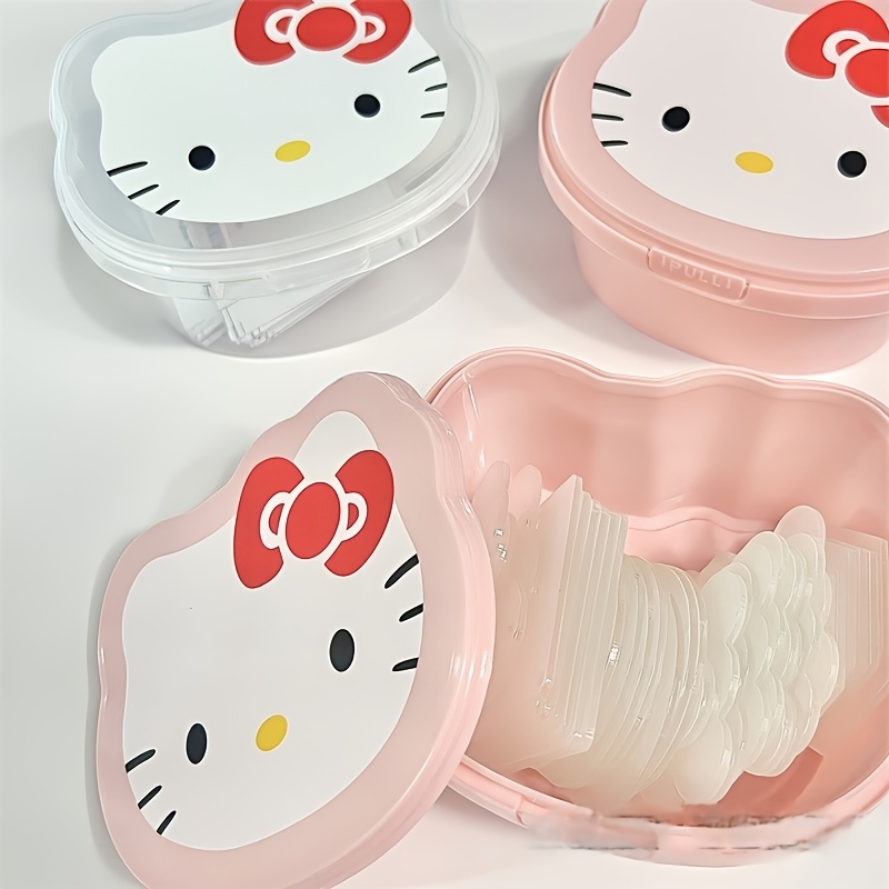 

1pc Sanrio Kitty Cartoon Cute High -value Band Lid Storage Box Desktop Stationery, , , Collates With A Dessert , Desk Desk Desk Coffee Table Kitchen