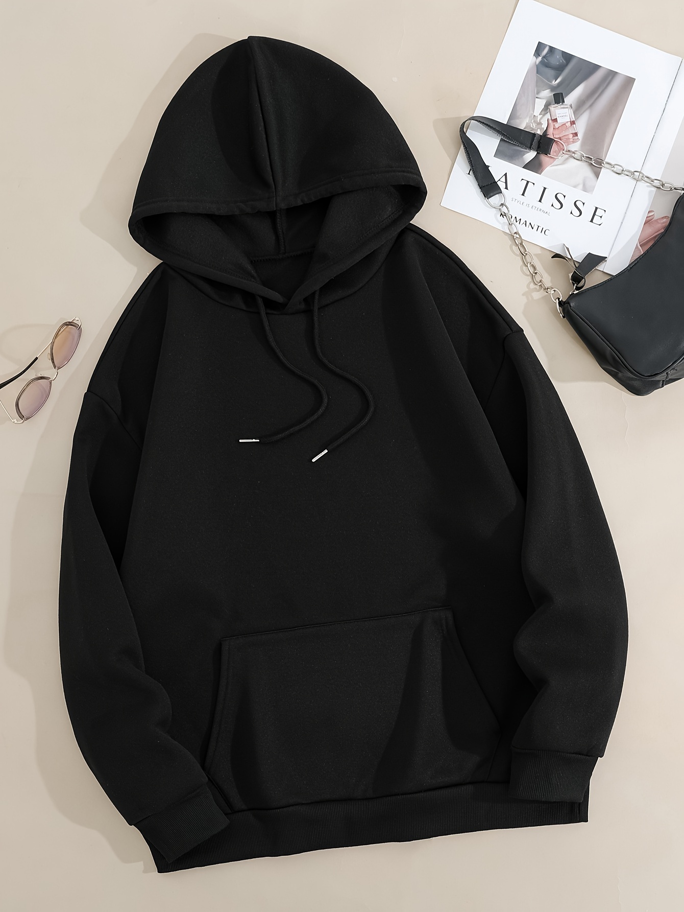 womens casual mushroom print hoodie with kangaroo pocket long sleeve drawstring pullover for fall winter