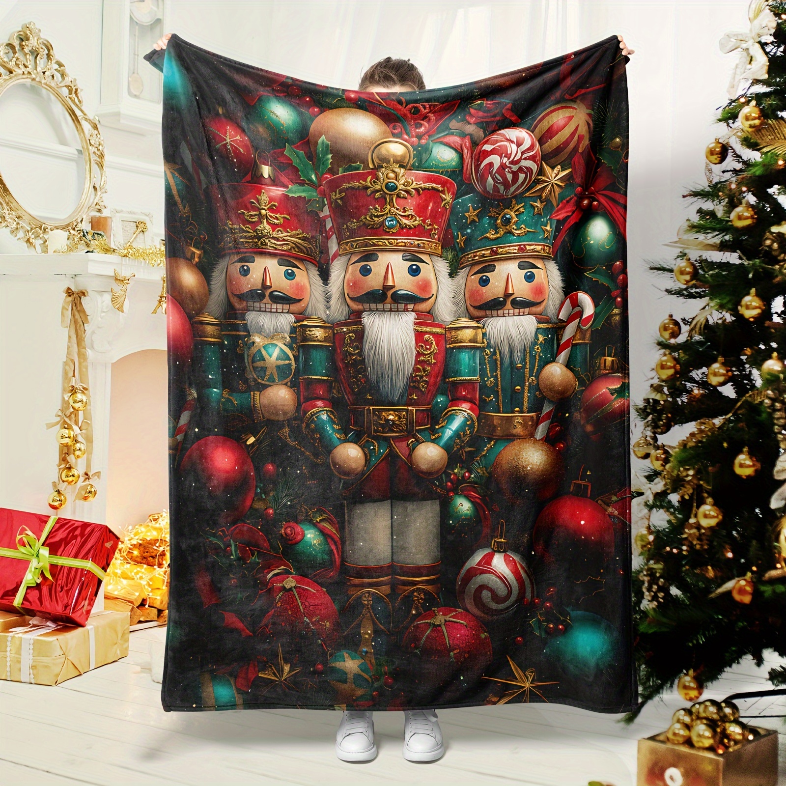 

Christmas Blanket - Sofa For Decoration, Polyester Blanket & Pattern, For